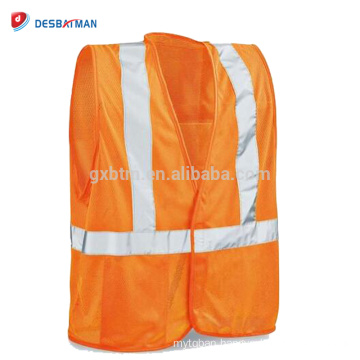 2018 Wholesale Hot Selling High Visibility Workwear Waistcoat Orange Reflective Hi Vis Work Safety Vest Class 2 Standard